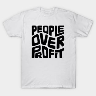 People Over Profit Word Art T-Shirt